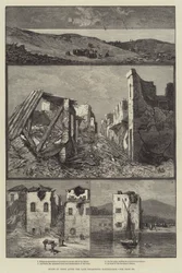 Ruinen in Chios nach dem letzten verheerenden Erdbeben